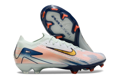 Nike Air Zoom Mercurial Vapor 16 Elite FG Firm Ground Soccer Cleats - White/Pink/Blue
