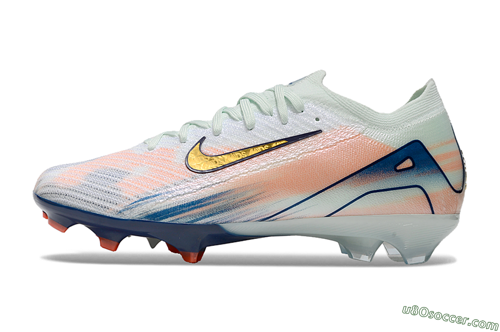 Nike Air Zoom Mercurial Vapor 16 Elite FG Firm Ground Soccer Cleats - White/Pink/Blue 2