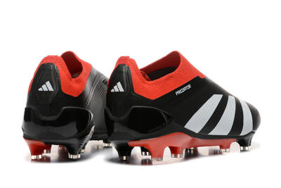 Adidas Predator Elite Laceless FG Firm Ground Soccer Cleats - Black/White/Red