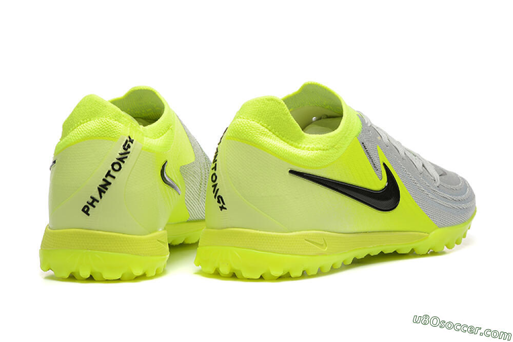 Nike Phantom GX 2 Elite TF Artificial Turf Soccer Shoes - Grey/Yellow/Black 9