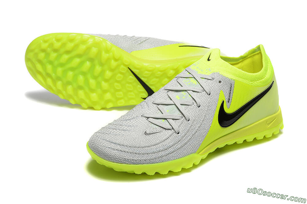 Nike Phantom GX 2 Elite TF Artificial Turf Soccer Shoes - Grey/Yellow/Black 3