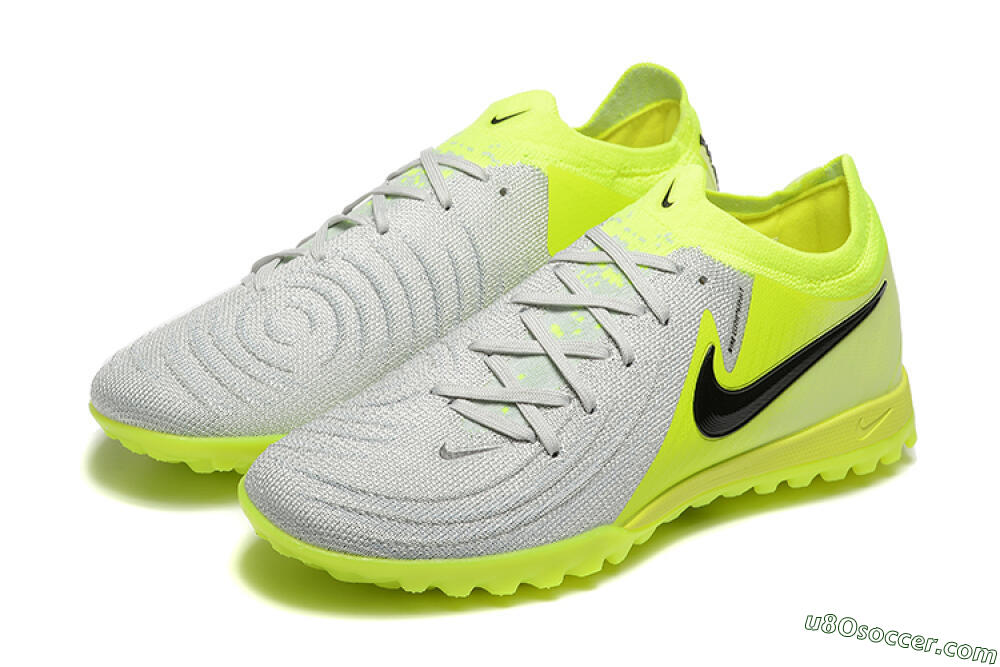 Nike Phantom GX 2 Elite TF Artificial Turf Soccer Shoes - Grey/Yellow/Black 5
