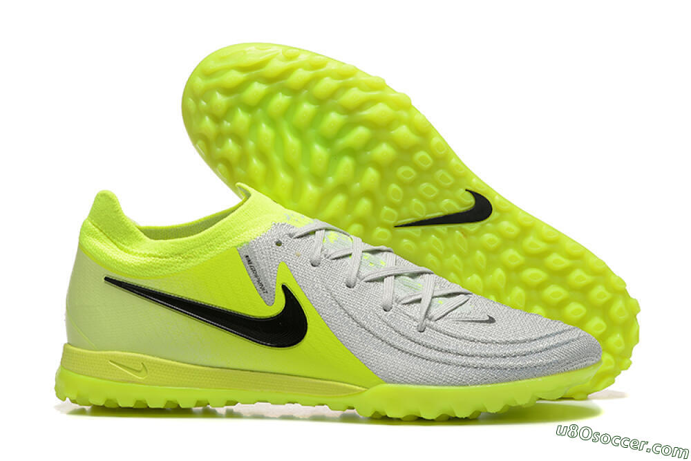 Nike Phantom GX 2 Elite TF Artificial Turf Soccer Shoes - Grey/Yellow/Black 1