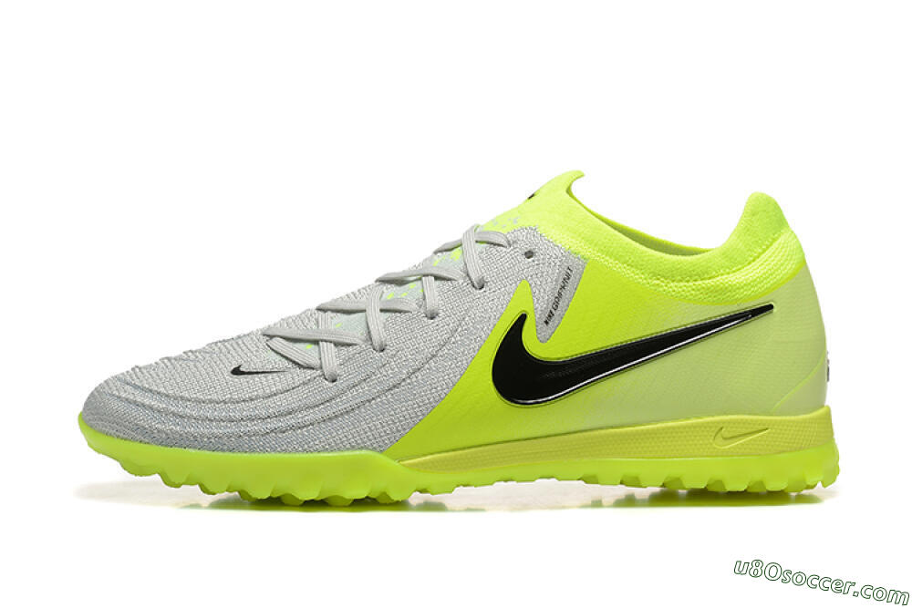 Nike Phantom GX 2 Elite TF Artificial Turf Soccer Shoes - Grey/Yellow/Black 2