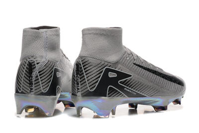 Nike Air Zoom Mercurial Superfly 10 Elite FG Firm Ground Soccer Cleats - Grey/Black/White/Gold