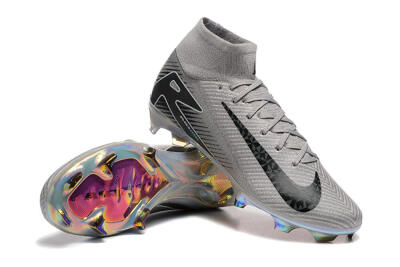 Nike Air Zoom Mercurial Superfly 10 Elite FG Firm Ground Soccer Cleats - Grey/Black/White/Gold