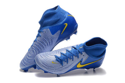Nike Phantom Luna Elite FG Firm Ground Soccer Cleats - Blue/Silver/Yellow