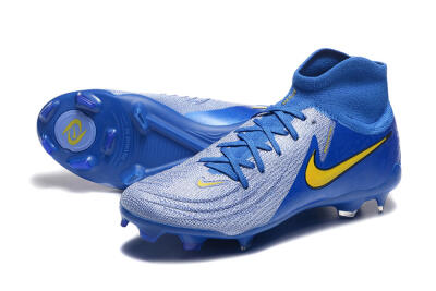 Nike Phantom Luna Elite FG Firm Ground Soccer Cleats - Blue/Silver/Yellow
