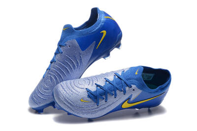 Nike Phantom Luna Elite FG Firm Ground Soccer Cleats - Blue/Silver/Yellow