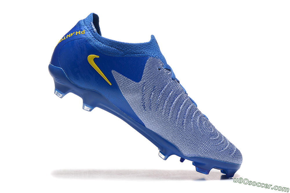 Nike Phantom Luna Elite FG Firm Ground Soccer Cleats - Blue/Silver/Yellow 7