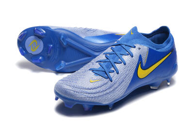 Nike Phantom Luna Elite FG Firm Ground Soccer Cleats - Blue/Silver/Yellow