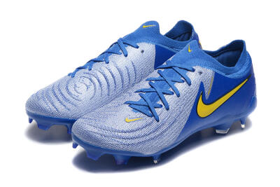 Nike Phantom Luna Elite FG Firm Ground Soccer Cleats - Blue/Silver/Yellow