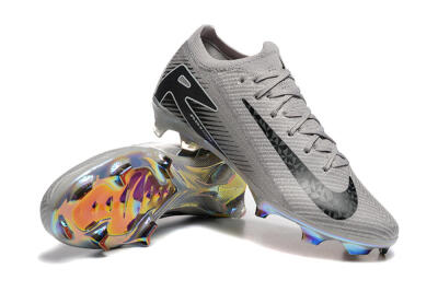 Nike Air Zoom Mercurial Vapor 16 Elite FG Firm Ground Soccer Cleats - Grey/Black/White/Gold