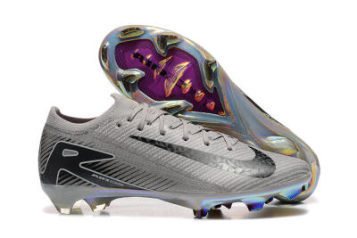 Nike Air Zoom Mercurial Vapor 16 Elite FG Firm Ground Soccer Cleats - Grey/Black/White/Gold