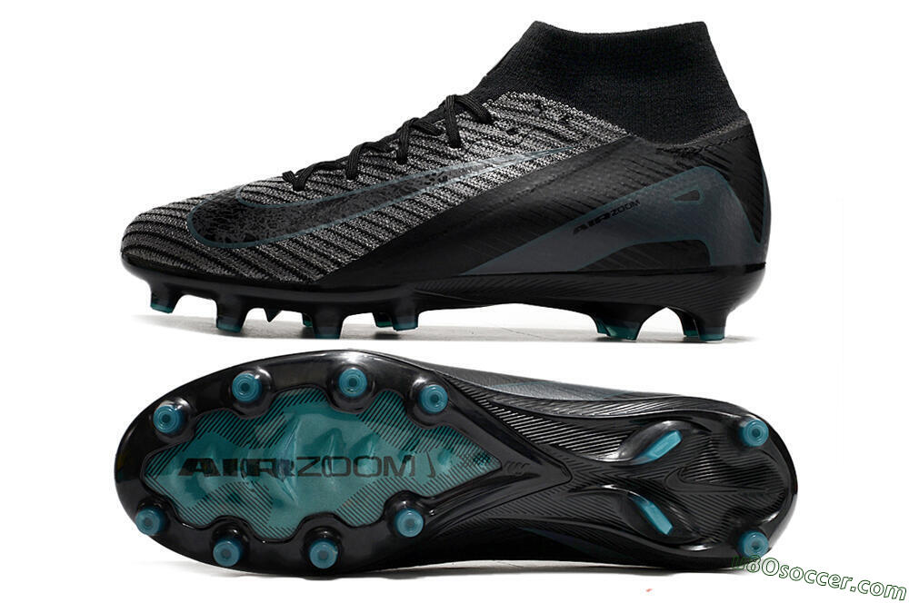 Nike Air Zoom Mercurial Superfly 10 Elite AG Artificial Grass Soccer Cleats - Blue/Silver/Jade 0