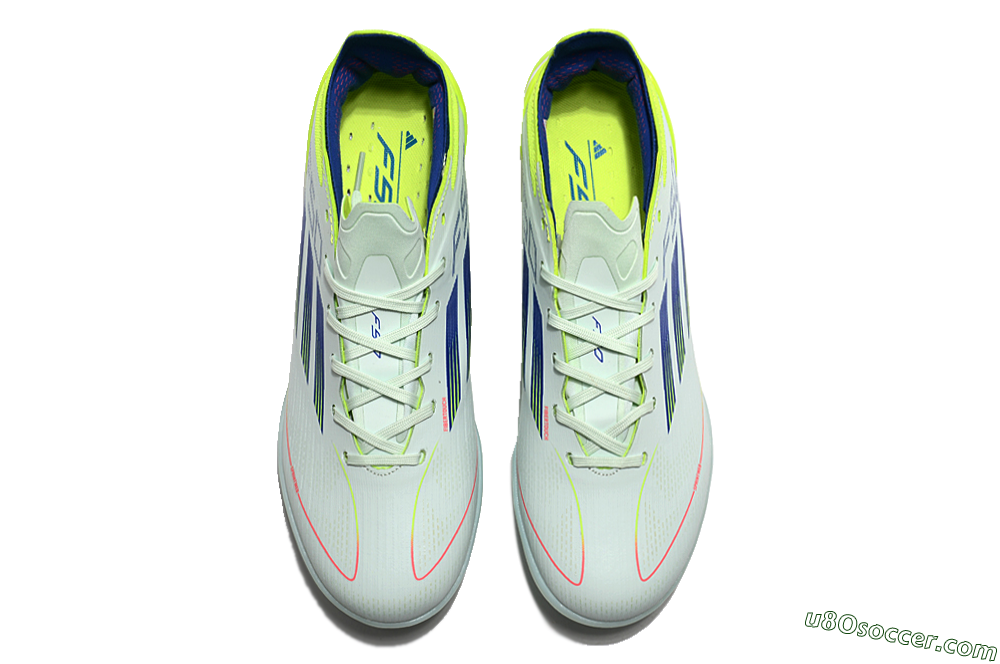 Adidas F50 Elite TF Artificial Turf Soccer Shoes - Jade/Blue/Yellow 4