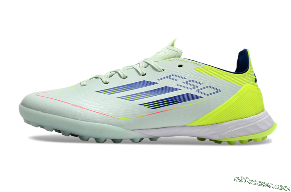 Adidas F50 Elite TF Artificial Turf Soccer Shoes - Jade/Blue/Yellow 2