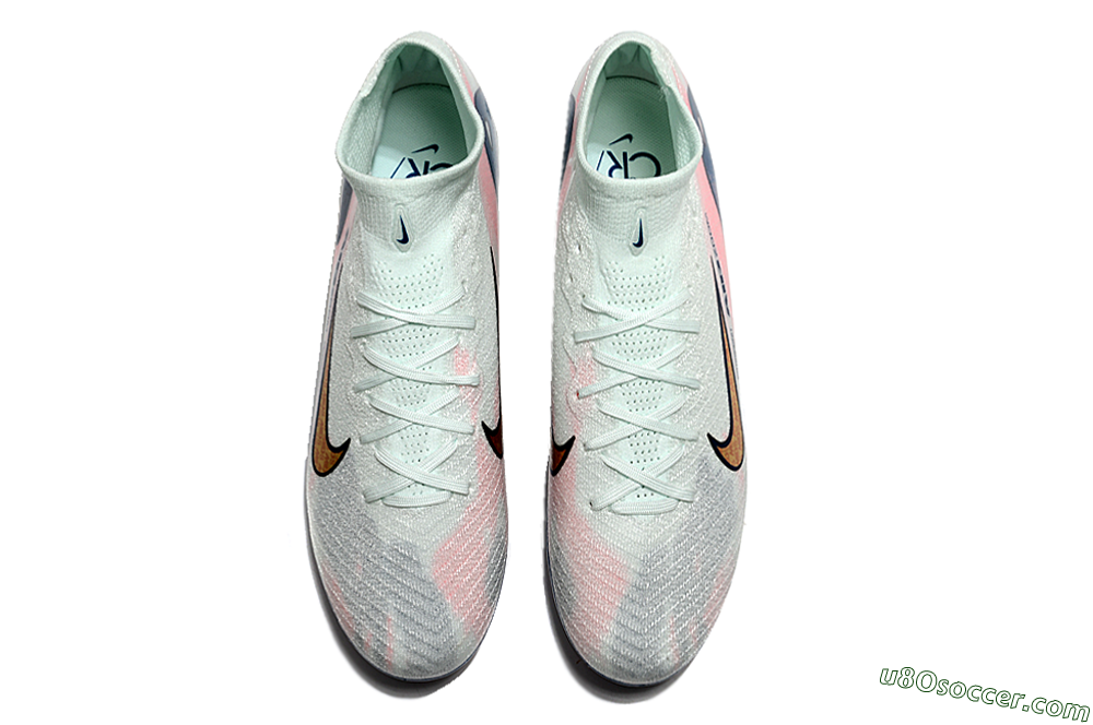 Nike Air Zoom Mercurial Superfly 10 Elite AG Artificial Grass Soccer Cleats - Jade/Yellow/Pink/Blue 4