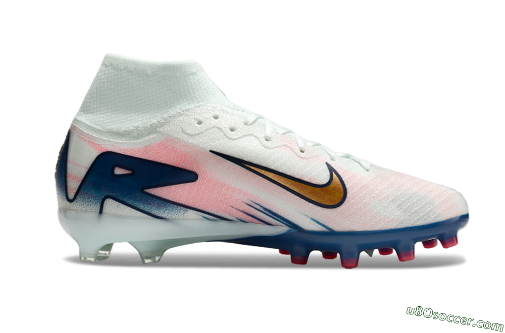 Nike Air Zoom Mercurial Superfly 10 Elite AG Artificial Grass Soccer Cleats - Jade/Yellow/Pink/Blue 7