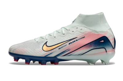 Nike Air Zoom Mercurial Superfly 10 Elite AG Artificial Grass Soccer Cleats - Jade/Yellow/Pink/Blue