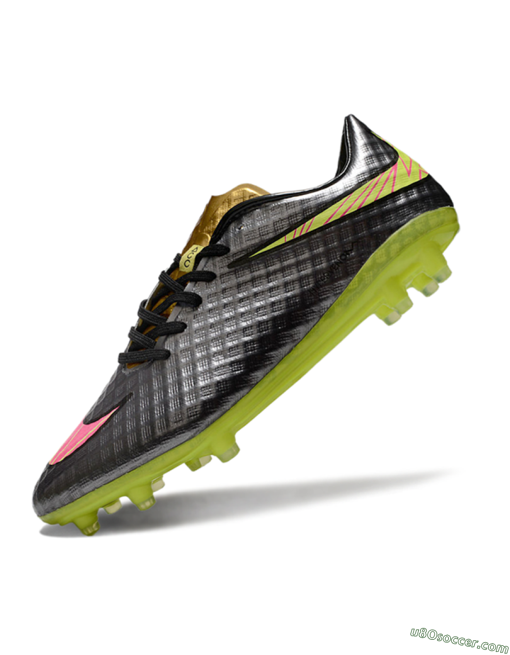 Nike Hypervenom Phantom FG Firm Ground Soccer Cleats - Black/Gold/Pink/Yellow 5