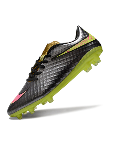 Nike Hypervenom Phantom FG Firm Ground Soccer Cleats - Black/Gold/Pink/Yellow