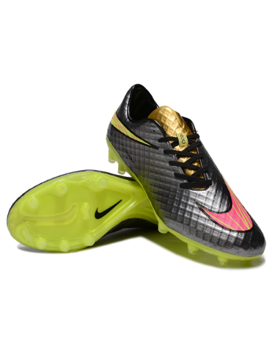 Nike Hypervenom Phantom FG Firm Ground Soccer Cleats - Black/Gold/Pink/Yellow