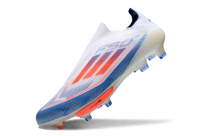 Adidas F50+ Lightstrike Pro Laceless FG Firm Ground Soccer Cleats - White/Red/Blue