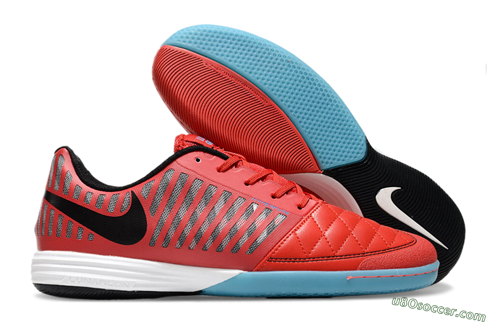 Nike Lunar Gato 2 IC Indoor & Futsal Soccer Shoes - Red/Black/Blue/White 1