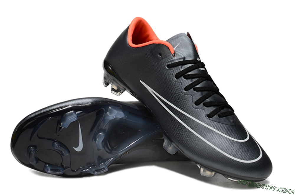 Nike Mercurial Vapor 10 FG Firm Ground Soccer Cleats - Black/White/Orange 3