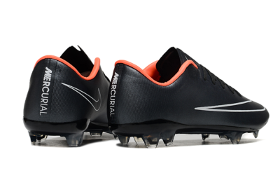 Nike Mercurial Vapor 10 FG Firm Ground Soccer Cleats - Black/White/Orange