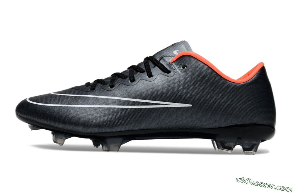 Nike Mercurial Vapor 10 FG Firm Ground Soccer Cleats - Black/White/Orange 2