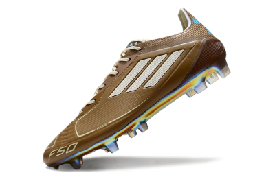 Adidas F50 Elite FG Firm Ground Soccer Cleats - Brown/White/Blue