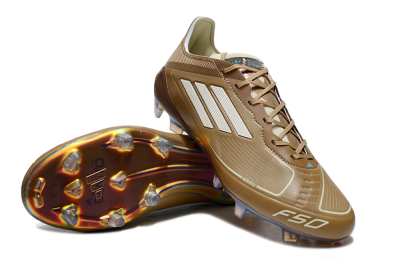 Adidas F50 Elite FG Firm Ground Soccer Cleats - Brown/White/Blue