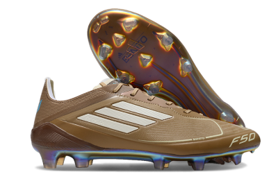 Adidas F50 Elite FG Firm Ground Soccer Cleats - Brown/White/Blue
