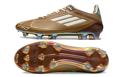 Adidas F50 Elite FG Firm Ground Soccer Cleats - Brown/White/Blue