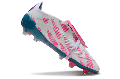 Adidas Predator Elite Foldover Tongue FG Firm Ground Soccer Cleats - White/Blue/Pink