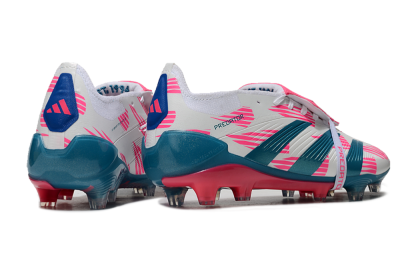 Adidas Predator Elite Foldover Tongue FG Firm Ground Soccer Cleats - White/Blue/Pink
