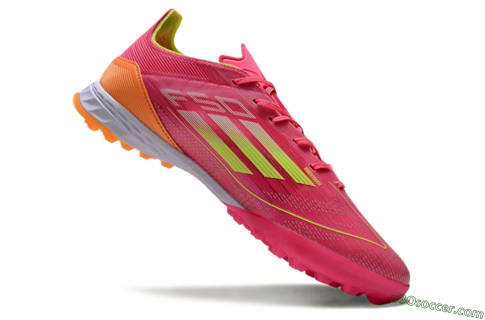 Adidas F50 Elite TF Artificial Turf Soccer Shoes - Pink/Yellow/Orange 4