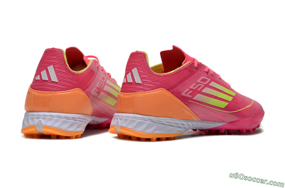 Adidas F50 Elite TF Artificial Turf Soccer Shoes - Pink/Yellow/Orange 6
