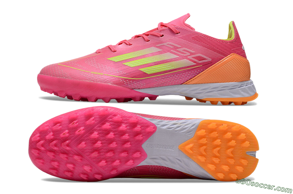 Adidas F50 Elite TF Artificial Turf Soccer Shoes - Pink/Yellow/Orange 0