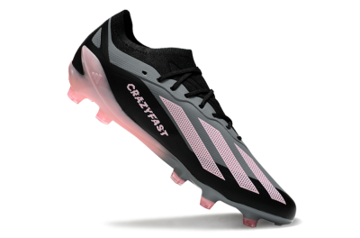 Adidas X Crazyfast.1 FG Firm Ground Soccer Cleats - Grey/Black/Pink