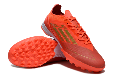 Adidas F50 Elite TF Artificial Turf Soccer Shoes - Red/Gold/White