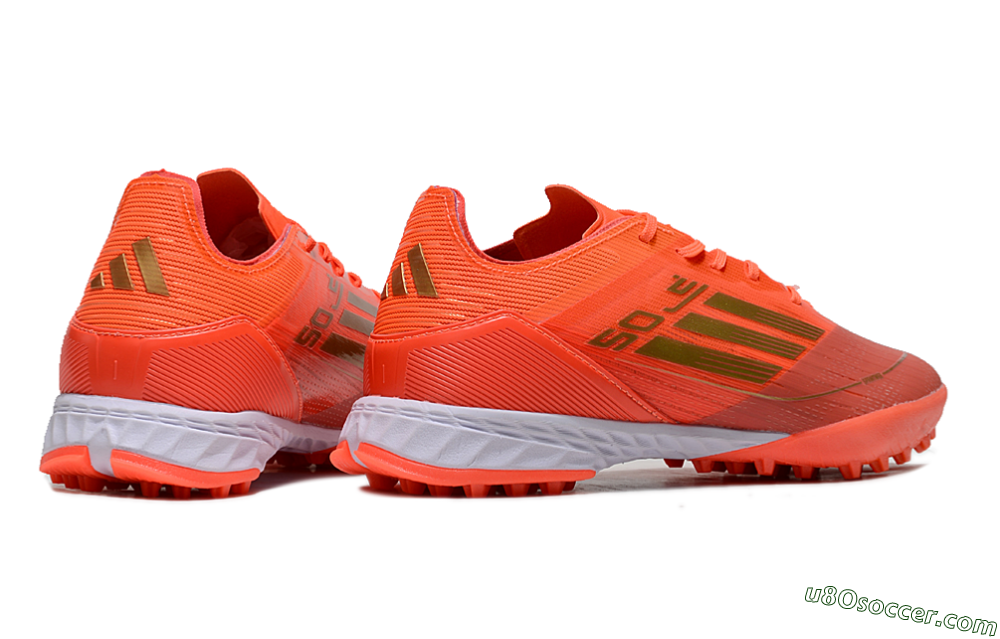 Adidas F50 Elite TF Artificial Turf Soccer Shoes - Red/Gold/White 6