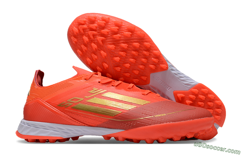 Adidas F50 Elite TF Artificial Turf Soccer Shoes - Red/Gold/White 1