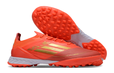 Adidas F50 Elite TF Artificial Turf Soccer Shoes - Red/Gold/White