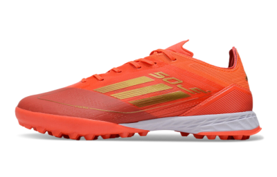 Adidas F50 Elite TF Artificial Turf Soccer Shoes - Red/Gold/White