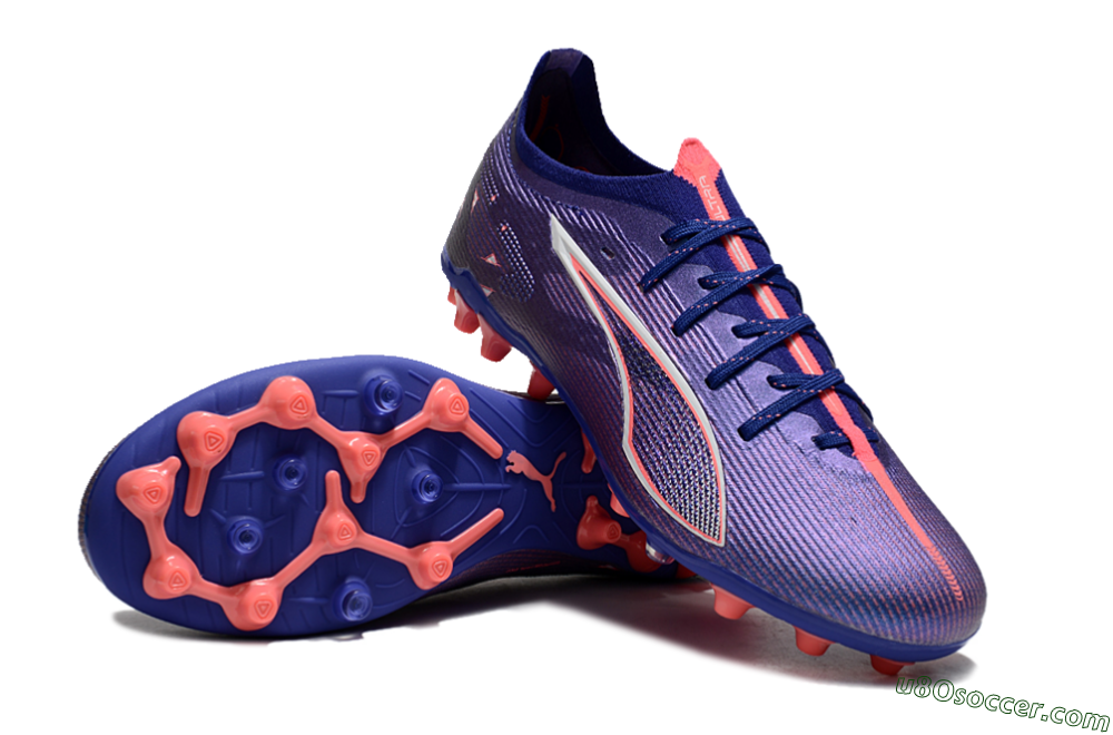 Puma Ultra 5 Ultimate MG Multi Ground Soccer Cleats - Purple/Red/White 3