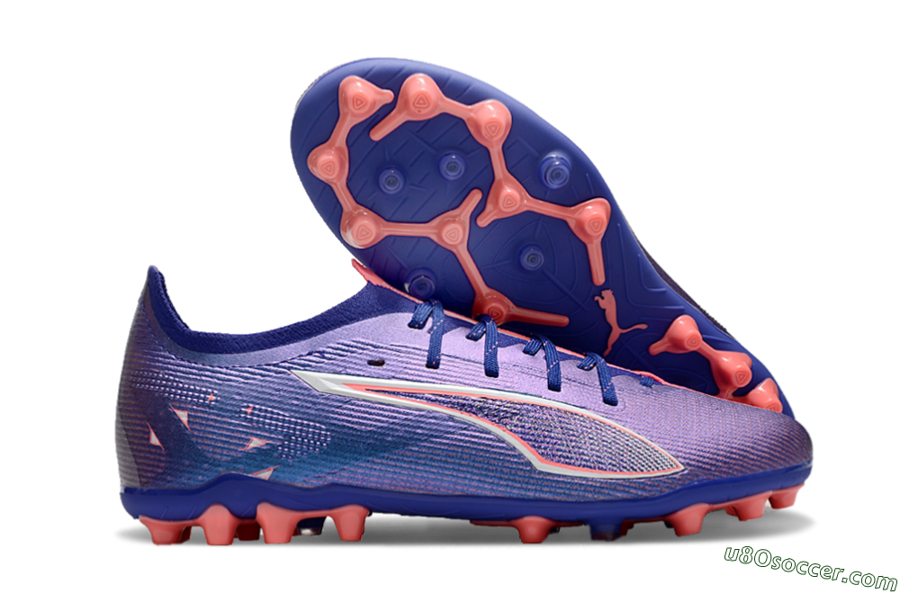 Puma Ultra 5 Ultimate MG Multi Ground Soccer Cleats - Purple/Red/White 1