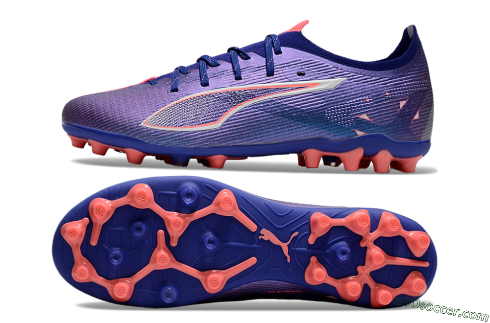 Puma Ultra 5 Ultimate MG Multi Ground Soccer Cleats - Purple/Red/White 0